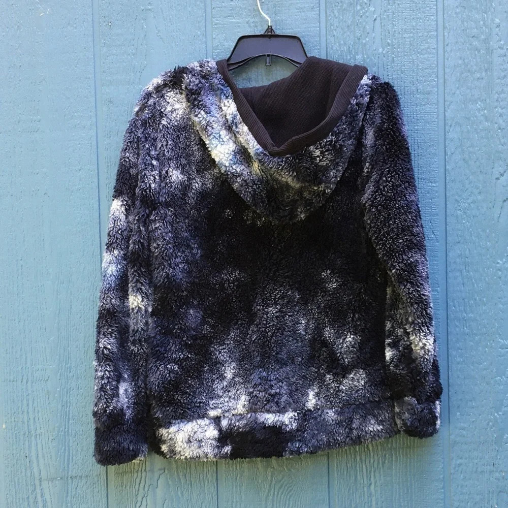 NWT Te Verde Tie Dye Half Zip Drawstring Hoodie XS v6x - Picture 4 of 7